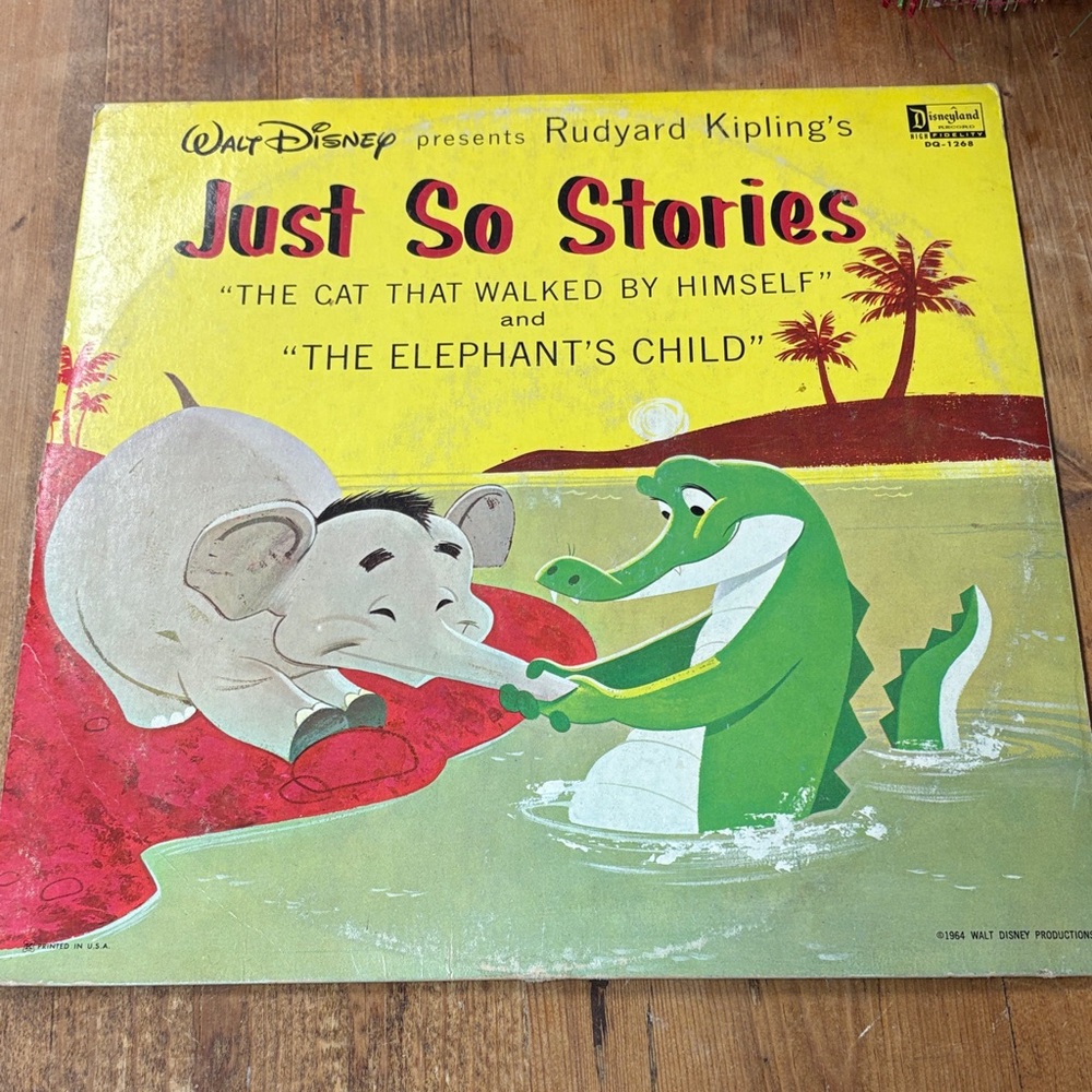 1964 vintage Disney Just So Stories Playful Toy with Red and Green